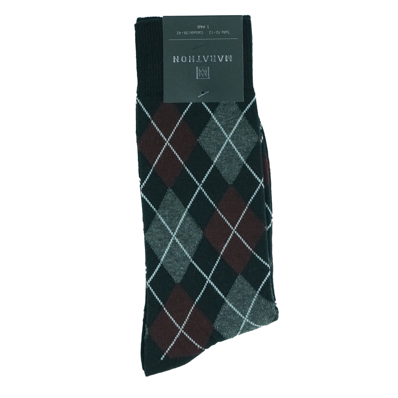 DRESS SOCKS BLACK RHOMBUSES