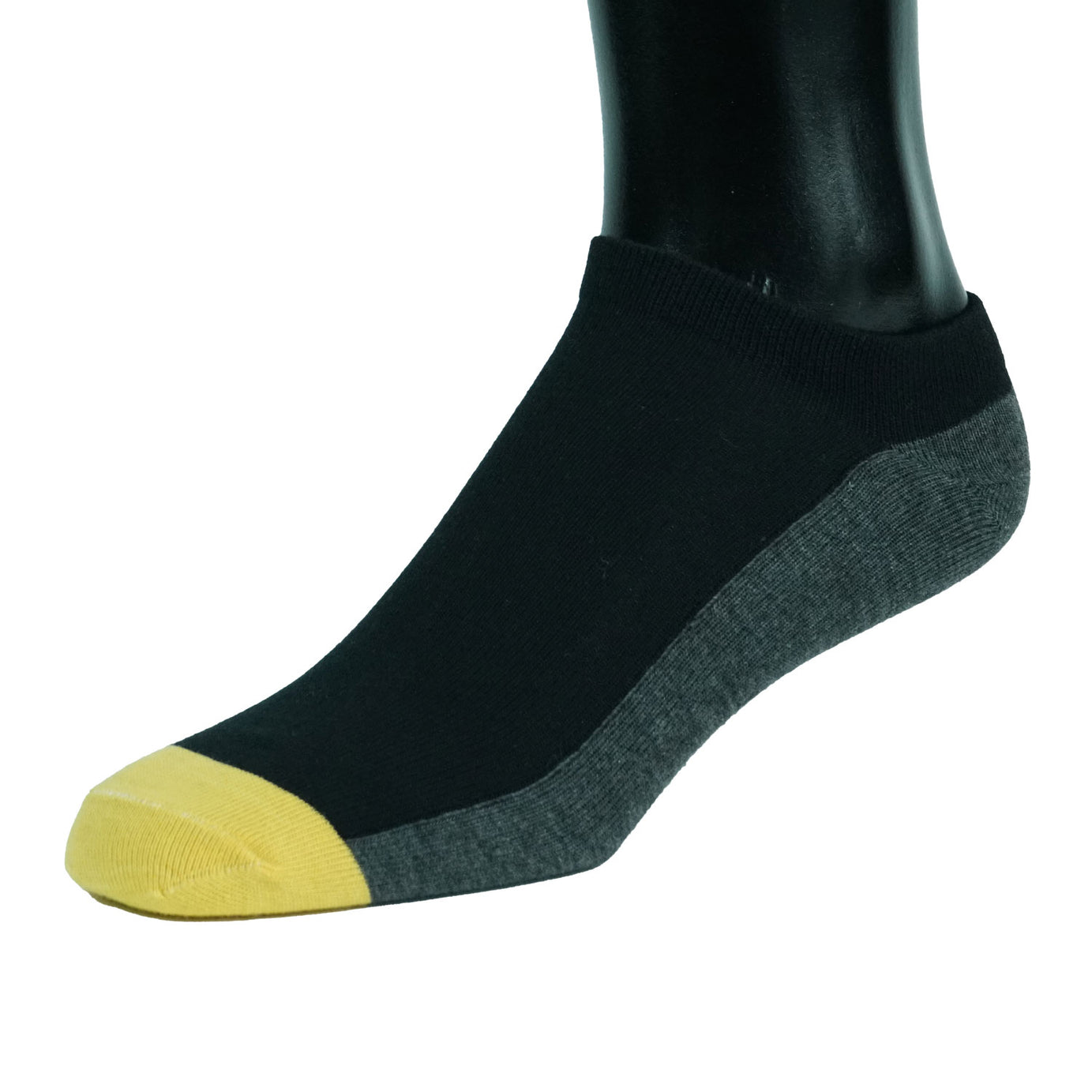 NO-SHOW BLACK SOCKS FRONT COLOR