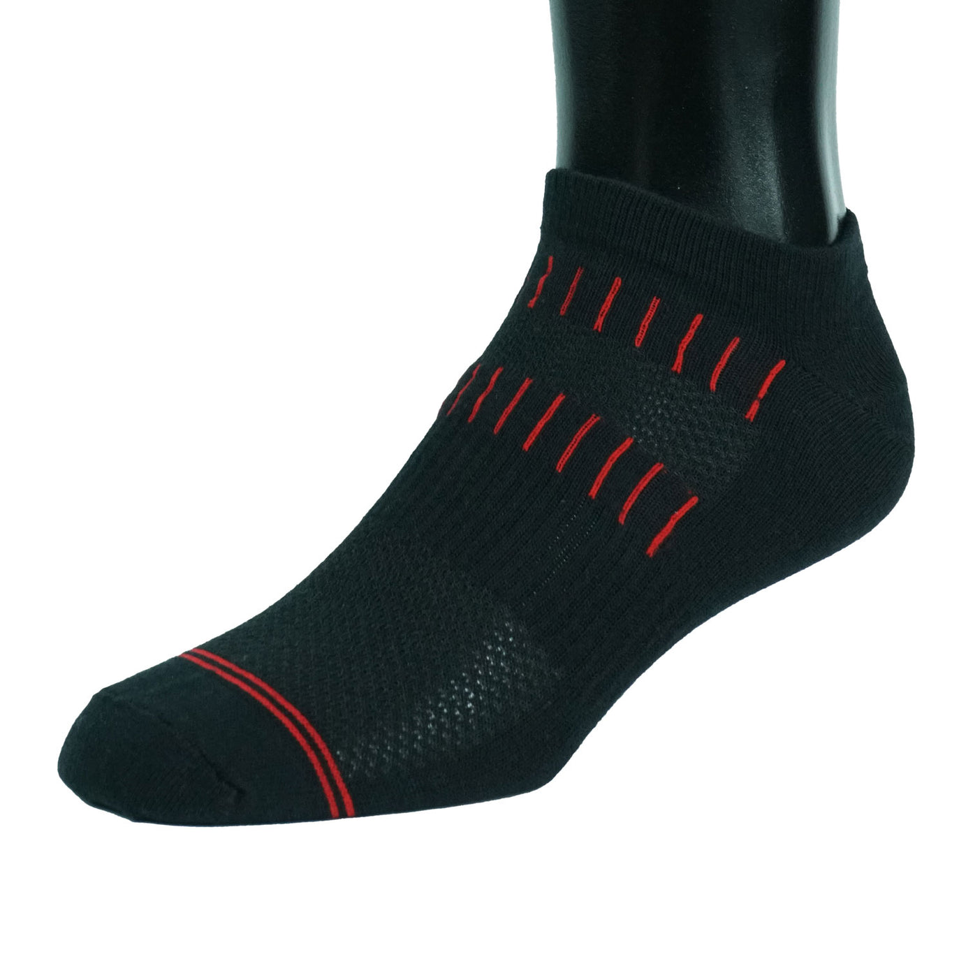 NO-SHOW BLACK SOCKS LINES D