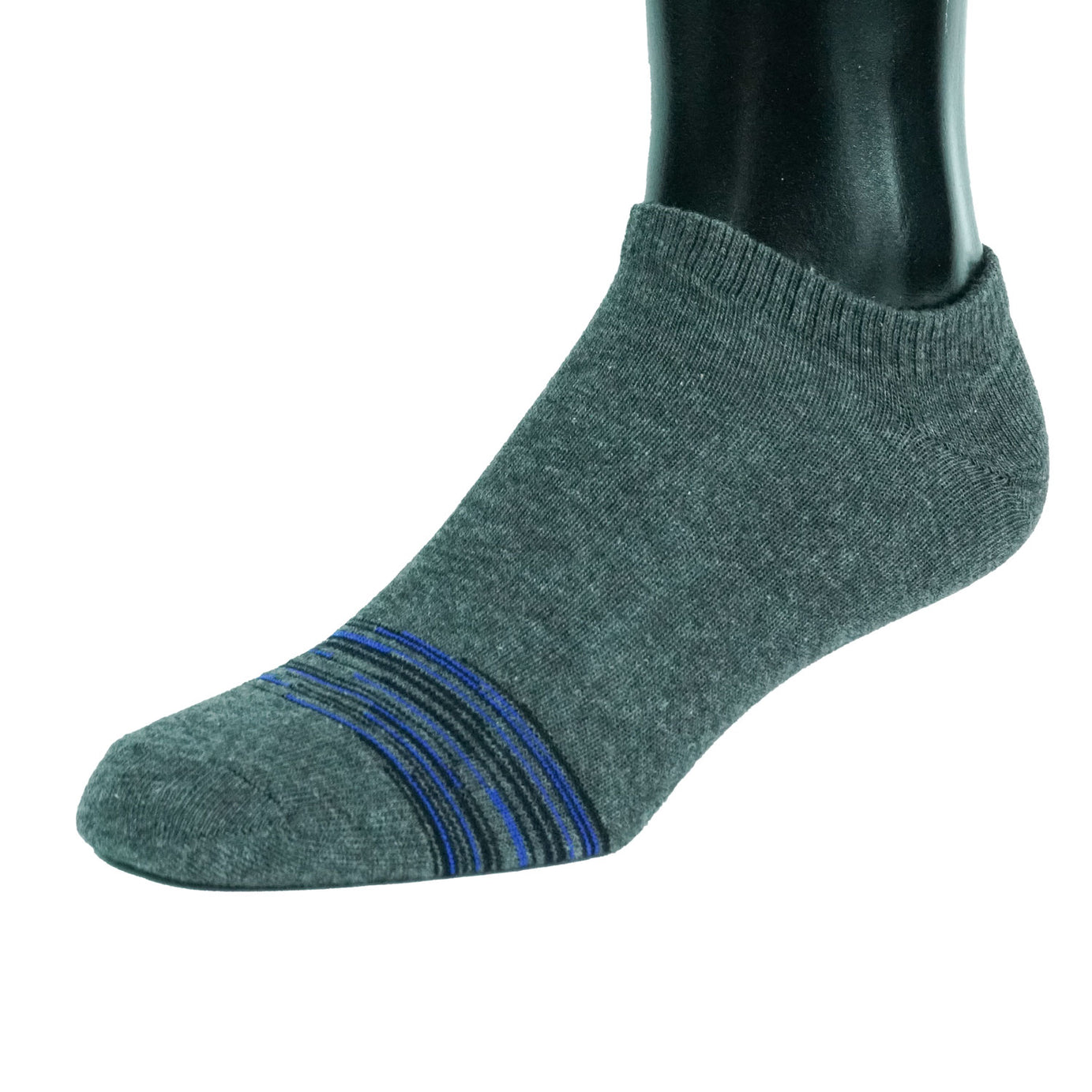 NO-SHOW GRAY SOCKS LINES