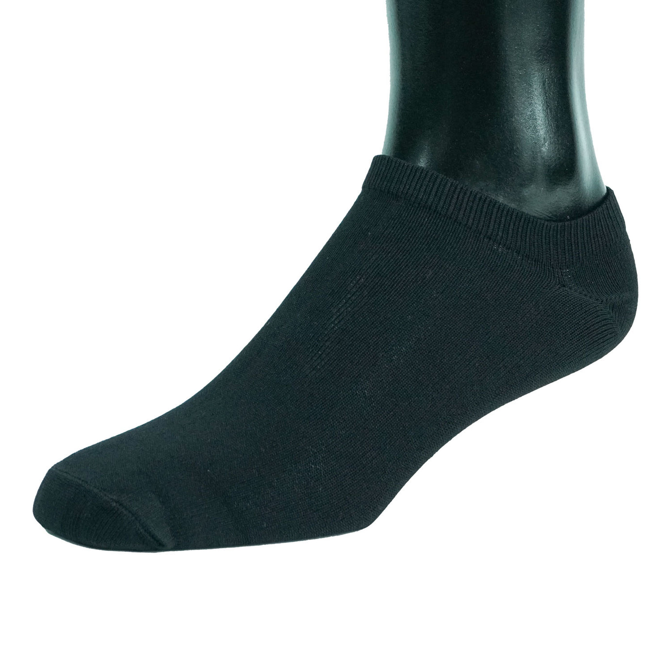 NO-SHOW NYLON BLACK SOCKS