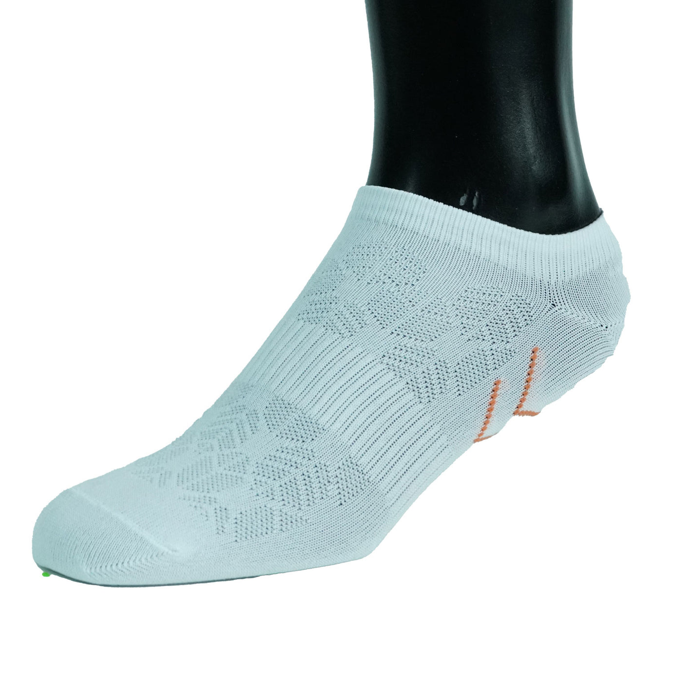 NO-SHOW NYLON WHITE SOCKS MICROFIBER MESH D