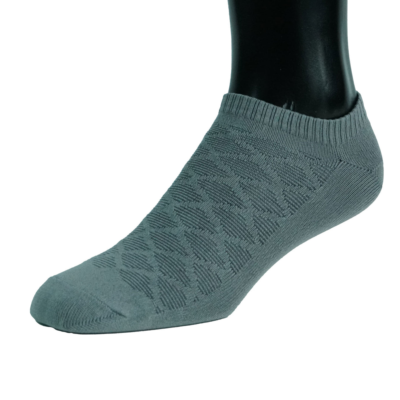 NO-SHOW NYLON GRAY SOCKS MICROFIBER MESH 2