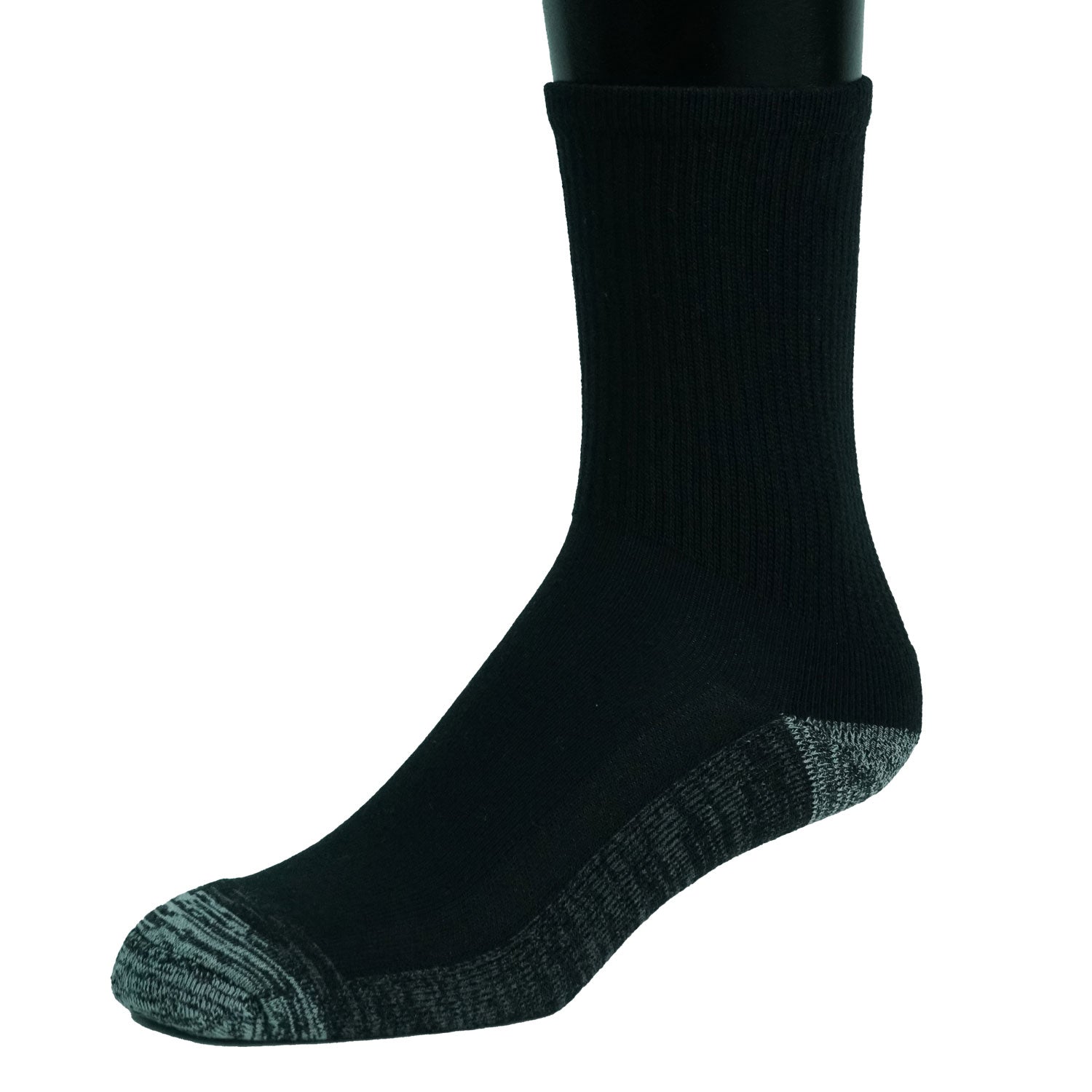 1/2 CREW BLACK SOCKS