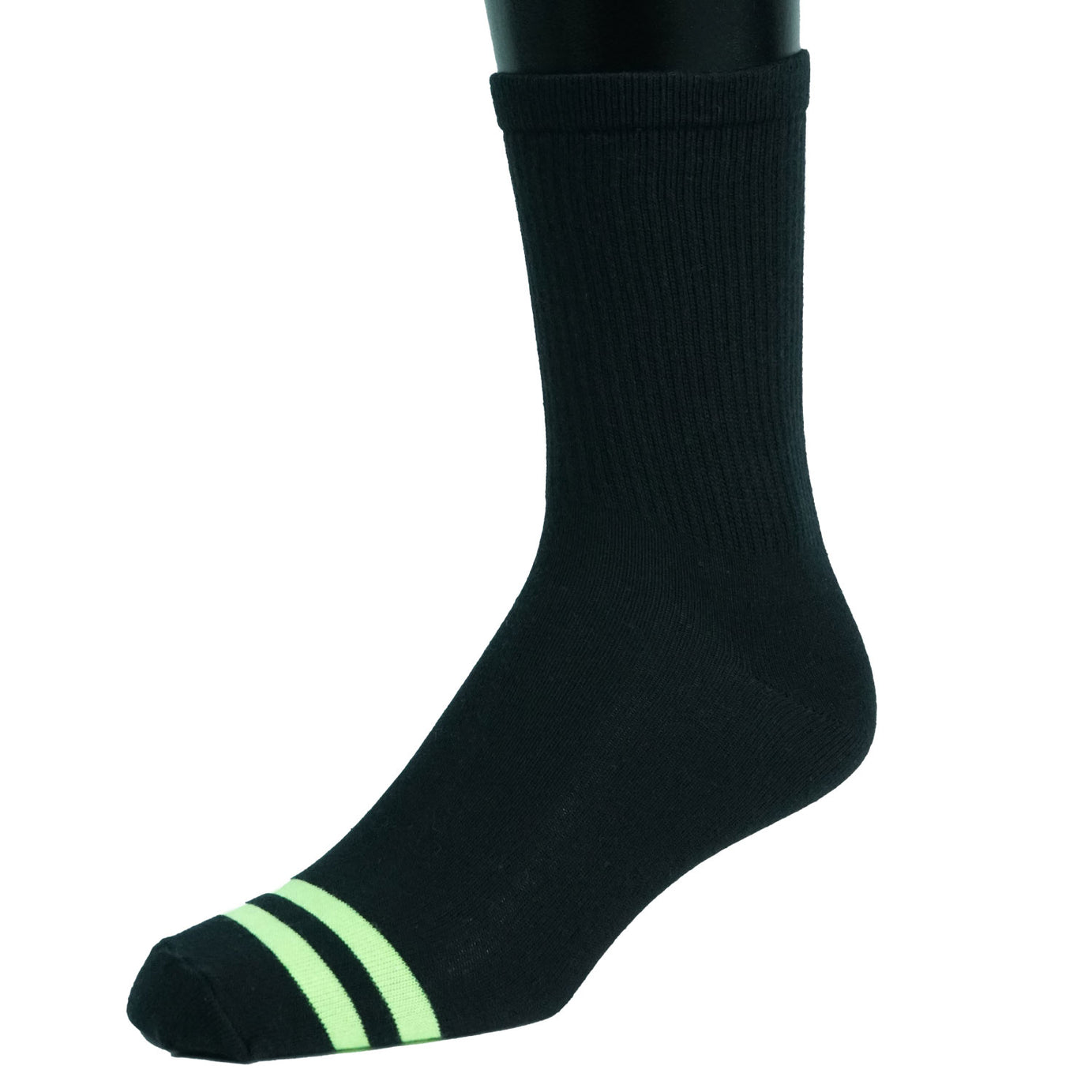 1/2 CREW BLACK SOCKS LINES